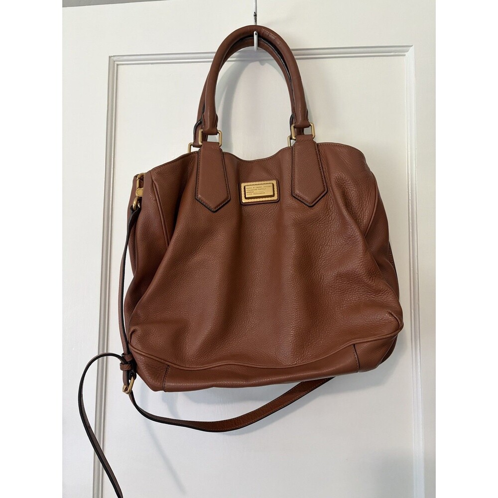 Marc by Marc Jacobs Supply Workwear XL Brown Cognac Leather Satchel Crossbody